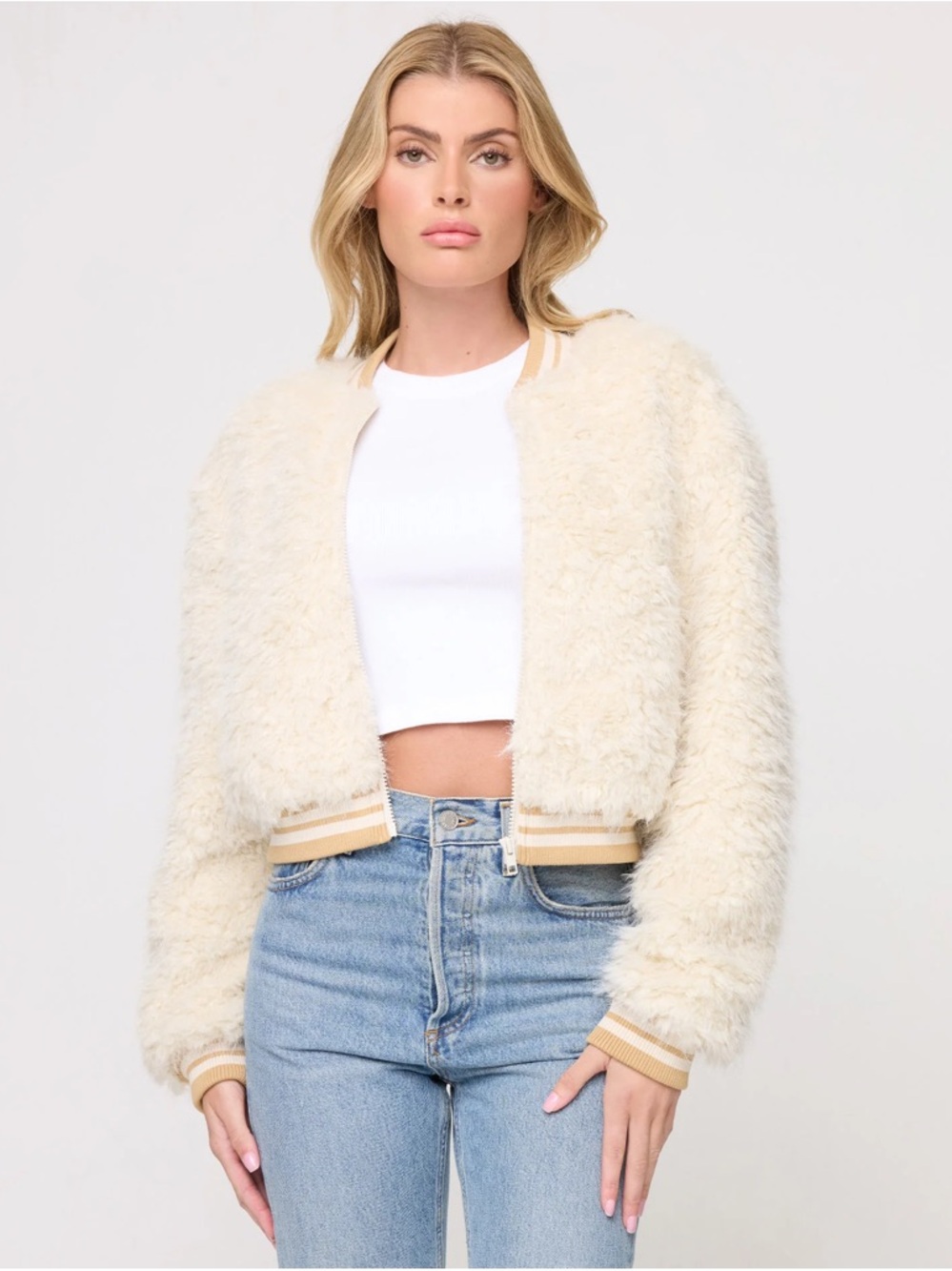L*SPACE - New Valley Jacket - cropped faux fur bomber XS